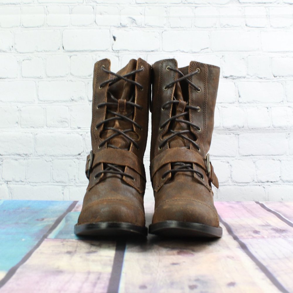 UGG Australia Marela Combat Lace Up Boots Size 8.5 - Picture 4 of 10